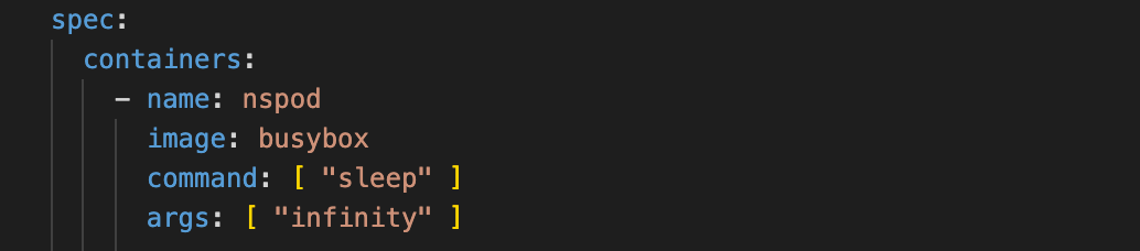 Image command and arguments